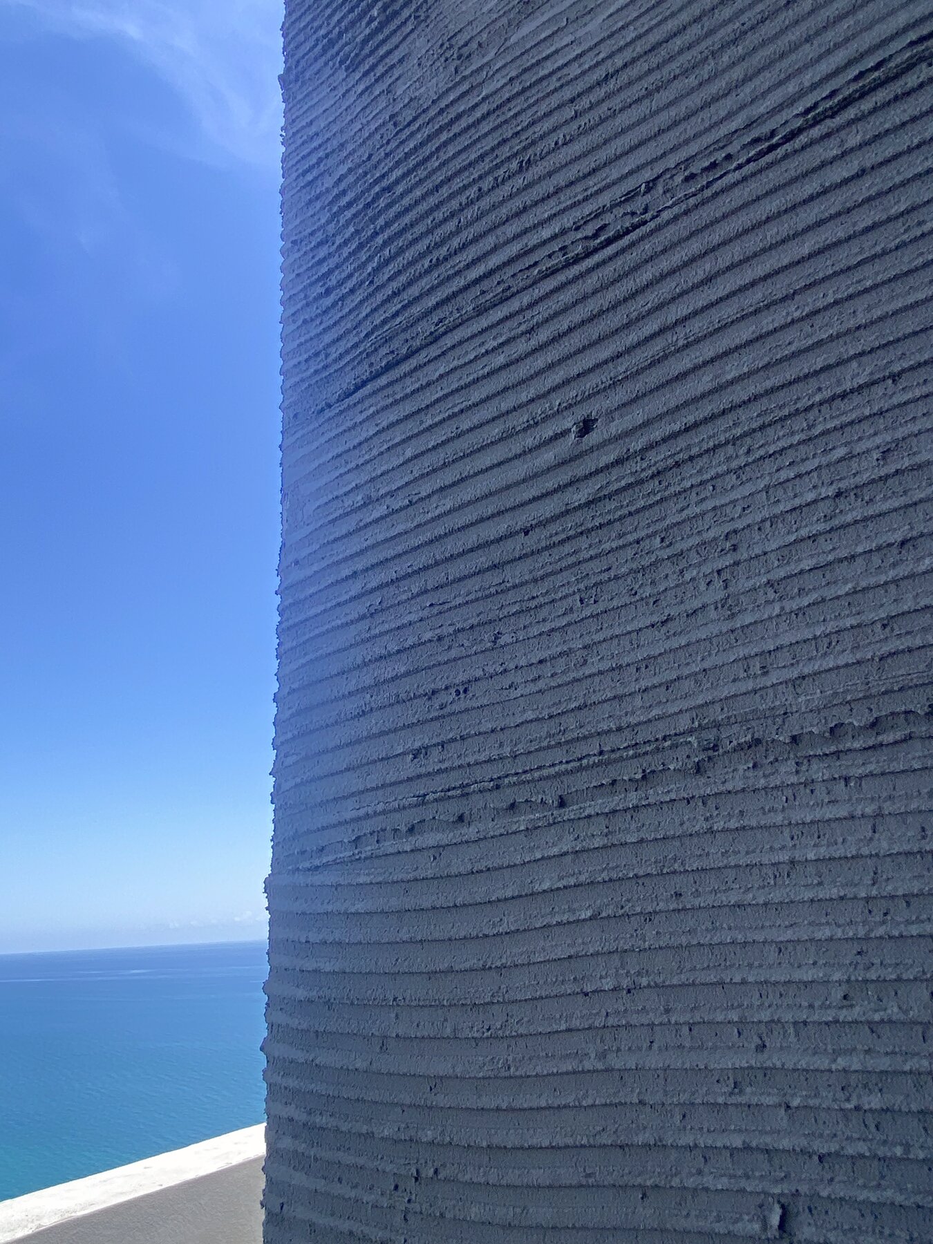 Stucco finish on high-rise with ocean view, South Florida